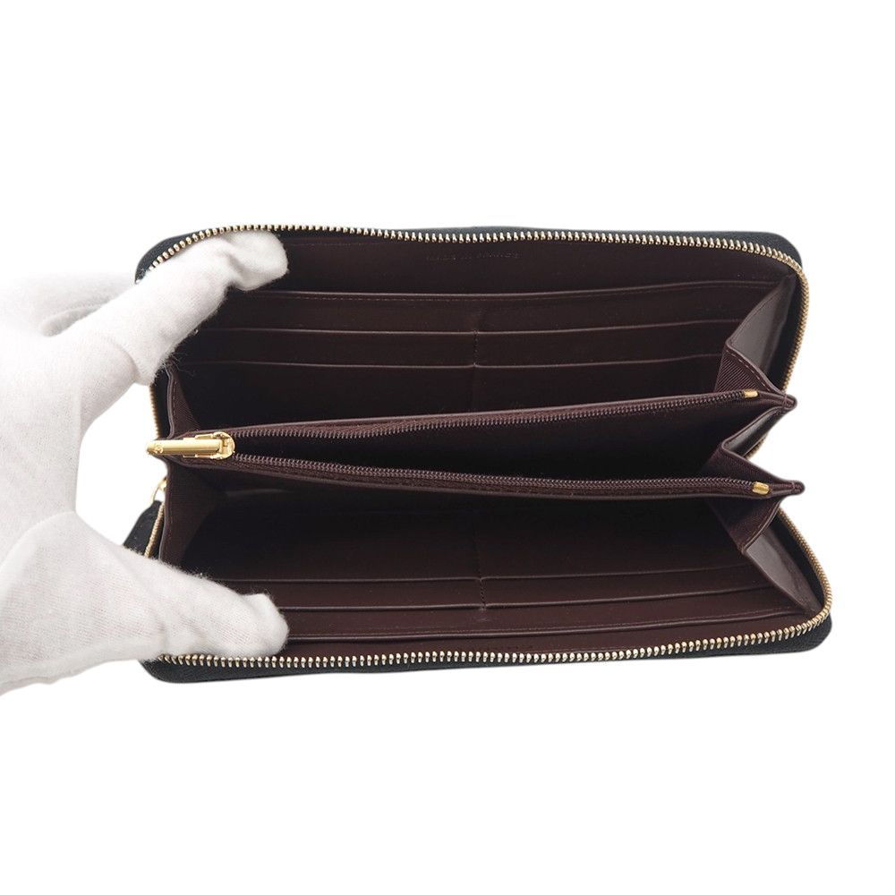 Chanel Wallet Quilted Classic Long Zip CC Logo Caviar Leather Black — view 4