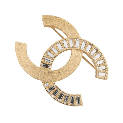 Chanel Brooch CC Logo Rhinestone