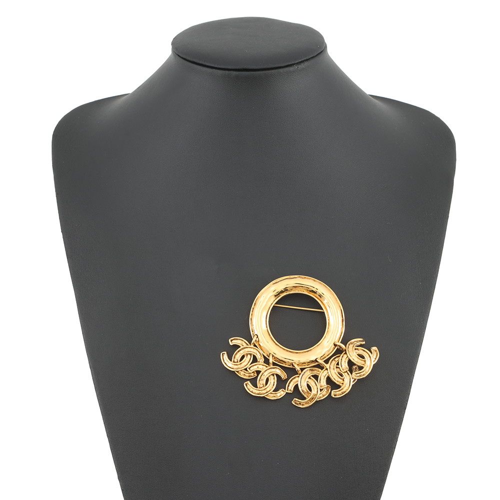 Chanel Brooch 5 CC Logo Metal 94 — view 4