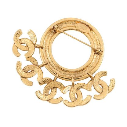 Chanel Brooch 5 CC Logo Metal 94 — view 3