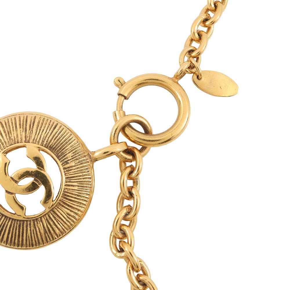Chanel Necklace CC Logo Metal Vintage — view 5