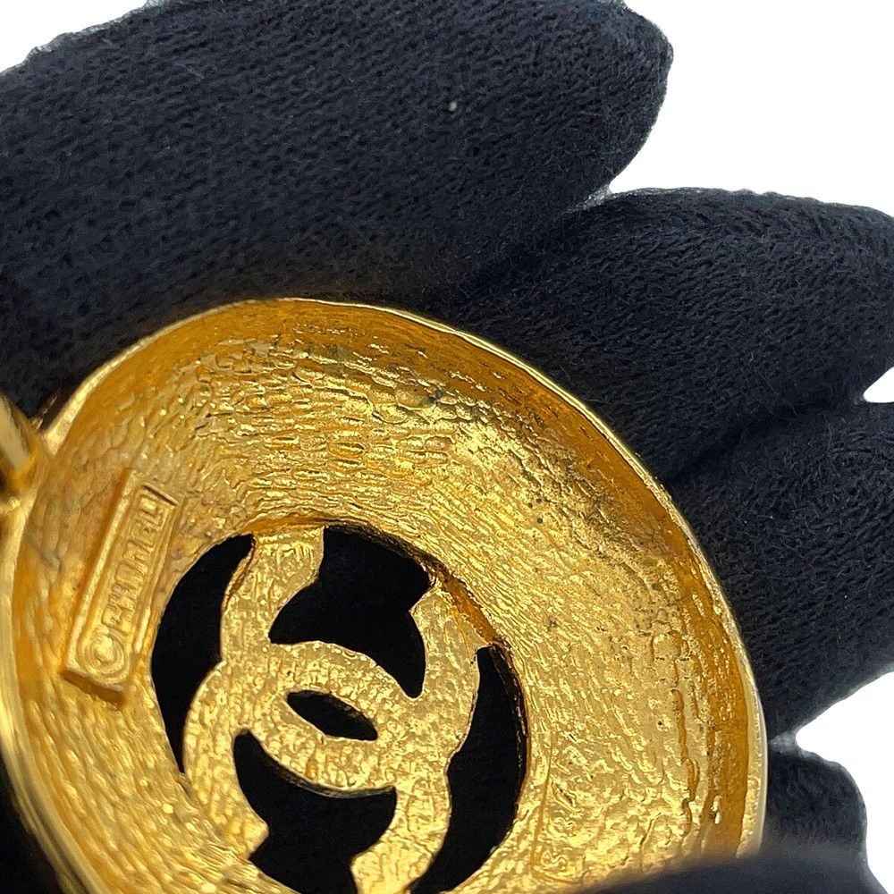 Chanel Necklace CC Logo Metal Vintage — view 7