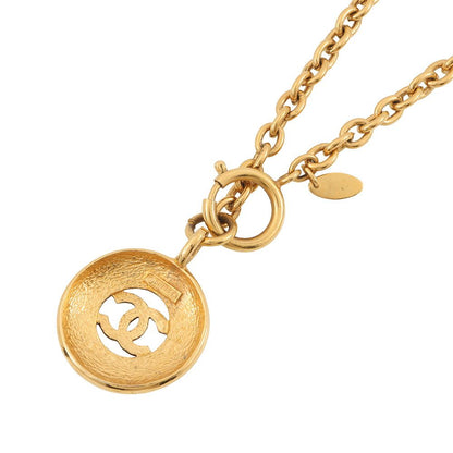 Chanel Necklace CC Logo Metal Vintage — view 3