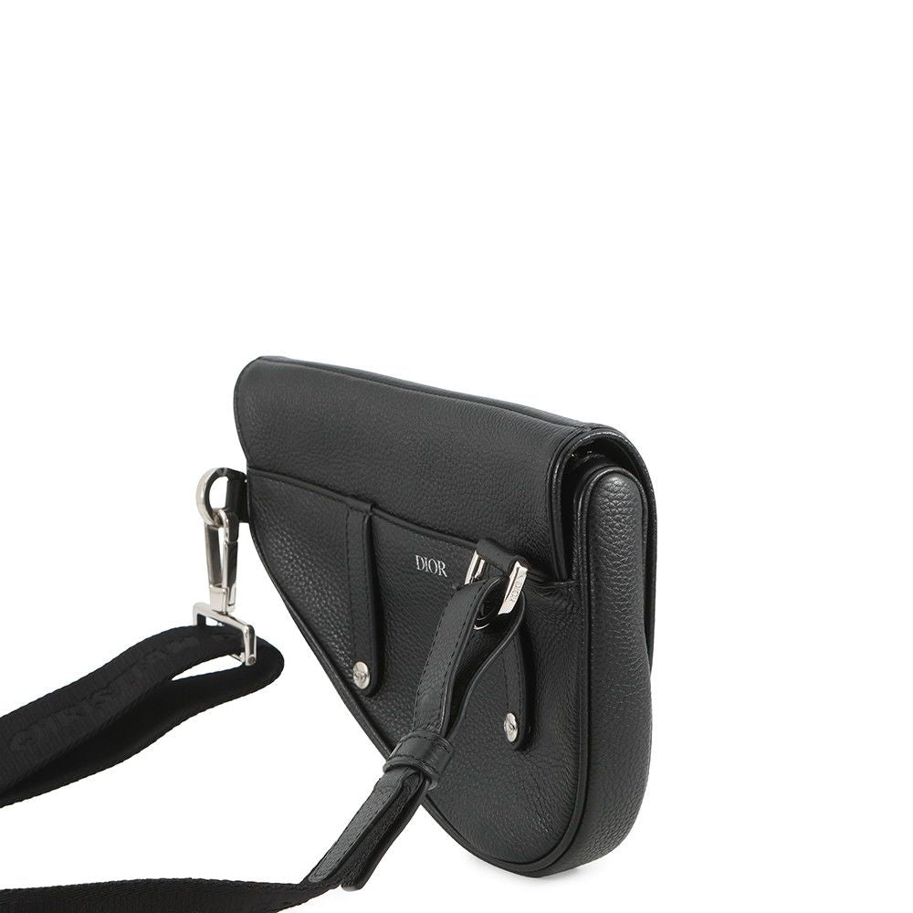 Dior Belt Bag Saddle Leather Black — view 3