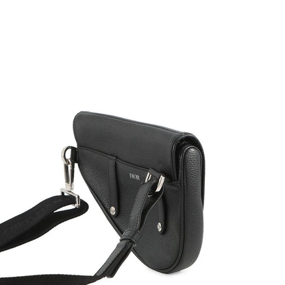 Dior Belt Bag Saddle Leather Black — view 3