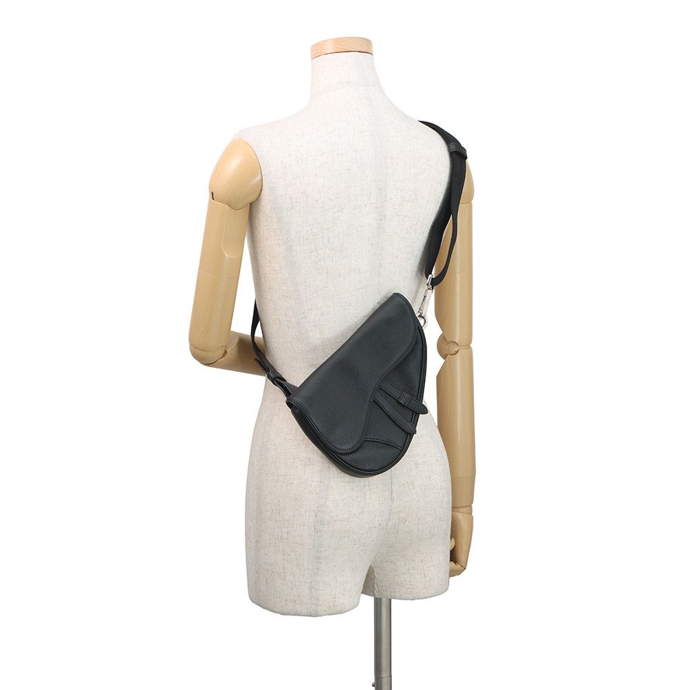 Dior Belt Bag Saddle Leather Black — view 5