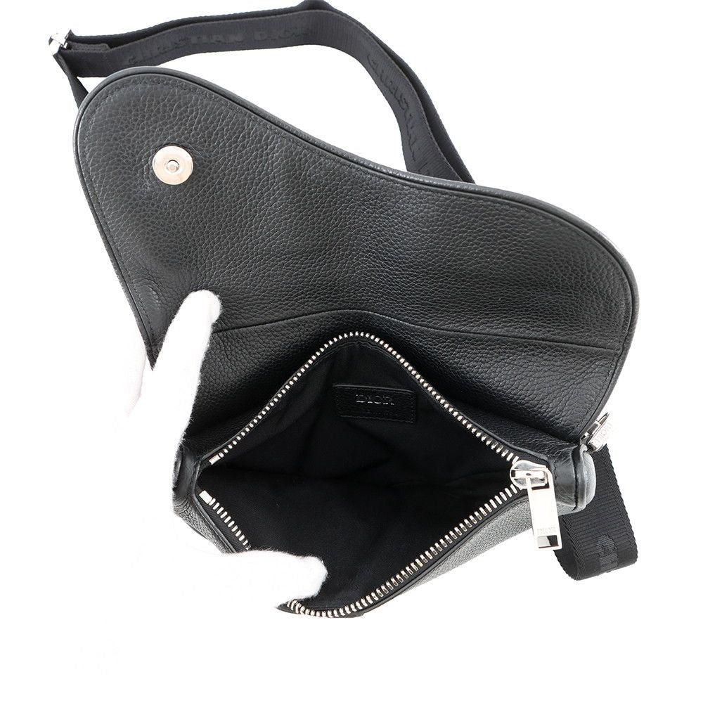 Dior Belt Bag Saddle Leather Black — view 7