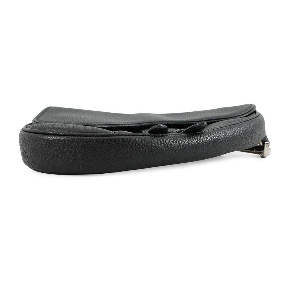 Dior Belt Bag Saddle Leather Black — view 4