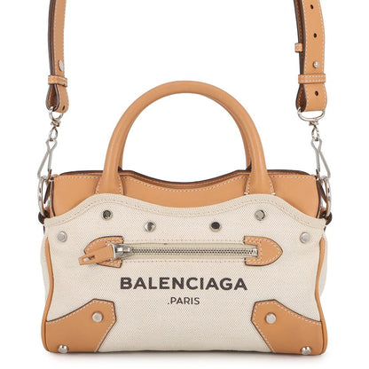 Fendi Belhara Leather Canvas 2-Way Shoulder