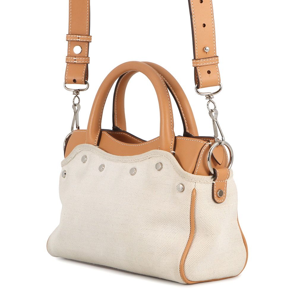 Fendi Belhara Leather Canvas 2-Way Shoulder — view 2