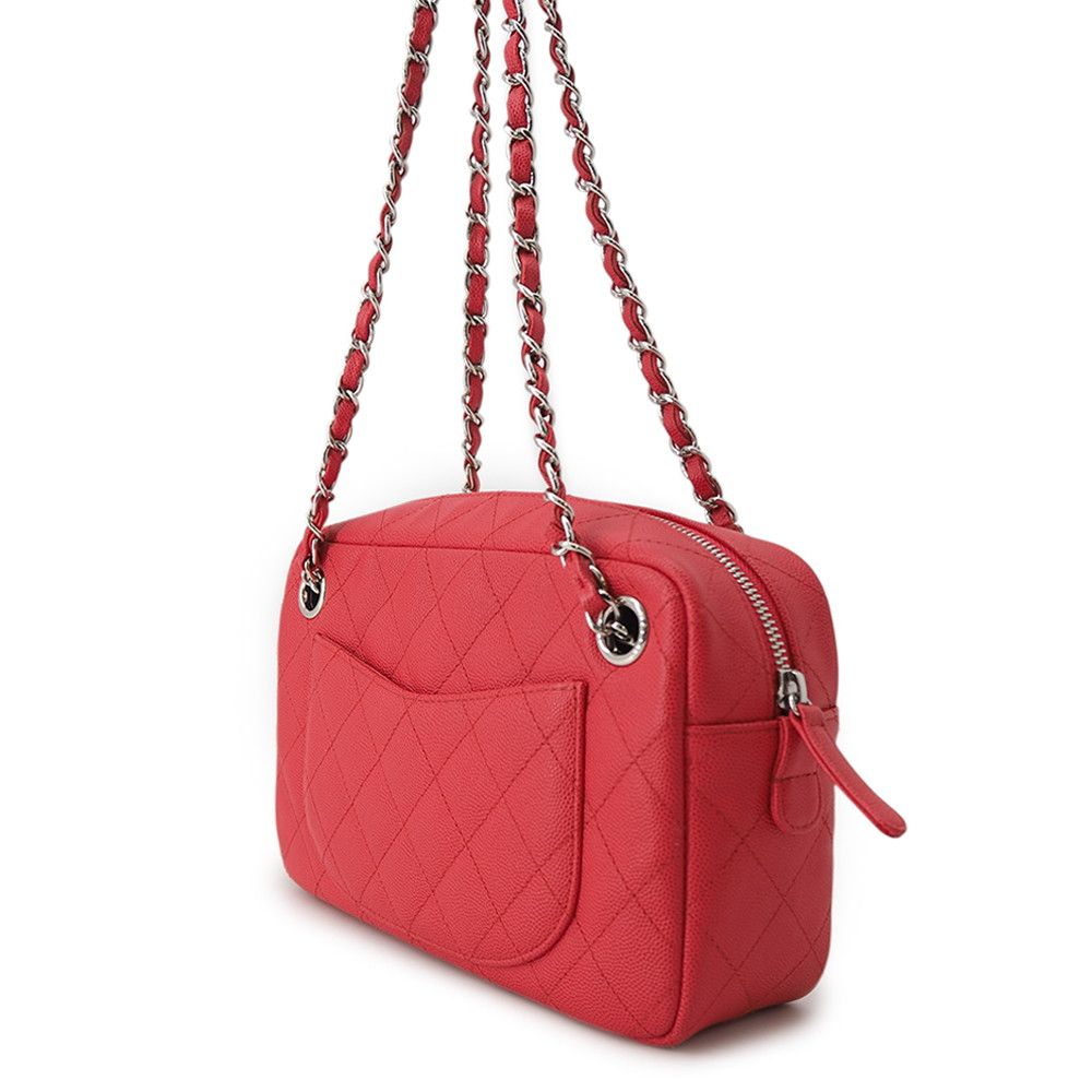 Chanel Chain Shoulder Bag CC Logo Quilted Caviar Leather — view 2