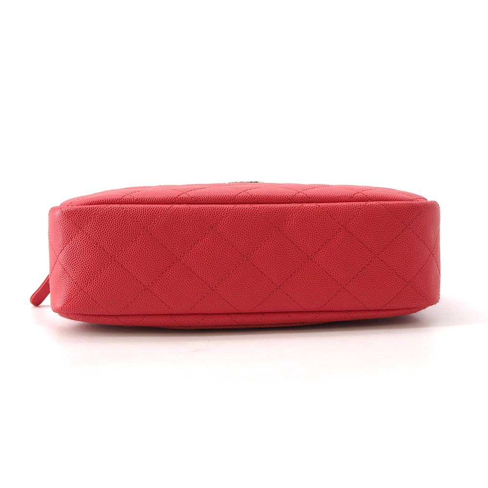 Chanel Chain Shoulder Bag CC Logo Quilted Caviar Leather — view 3