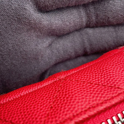 Chanel Chain Shoulder Bag CC Logo Quilted Caviar Leather — view 8