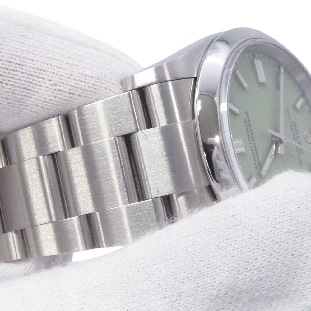 Rolex Oyster Perpetual 36 Roulette Watch Pistachio Dial — view 5