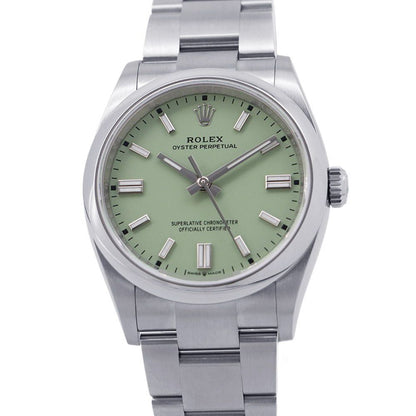 Rolex Oyster Perpetual 36 Roulette Watch Pistachio Dial