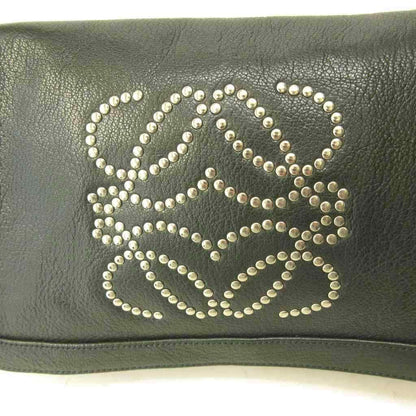 Loewe Studs Anagram Shoulder Bag Leather Y2k Deep Green — view 8