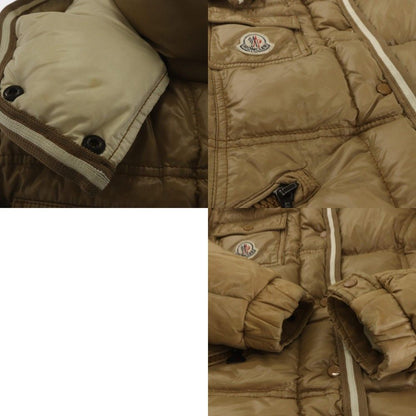 Moncler Quincy Down Jacket Hood Patch Logo 0 Beige — view 9