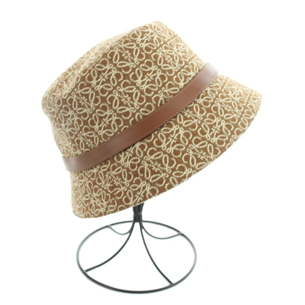 Loewe Anagram Bucket Hat Leather Belt 59 Brown — view 4