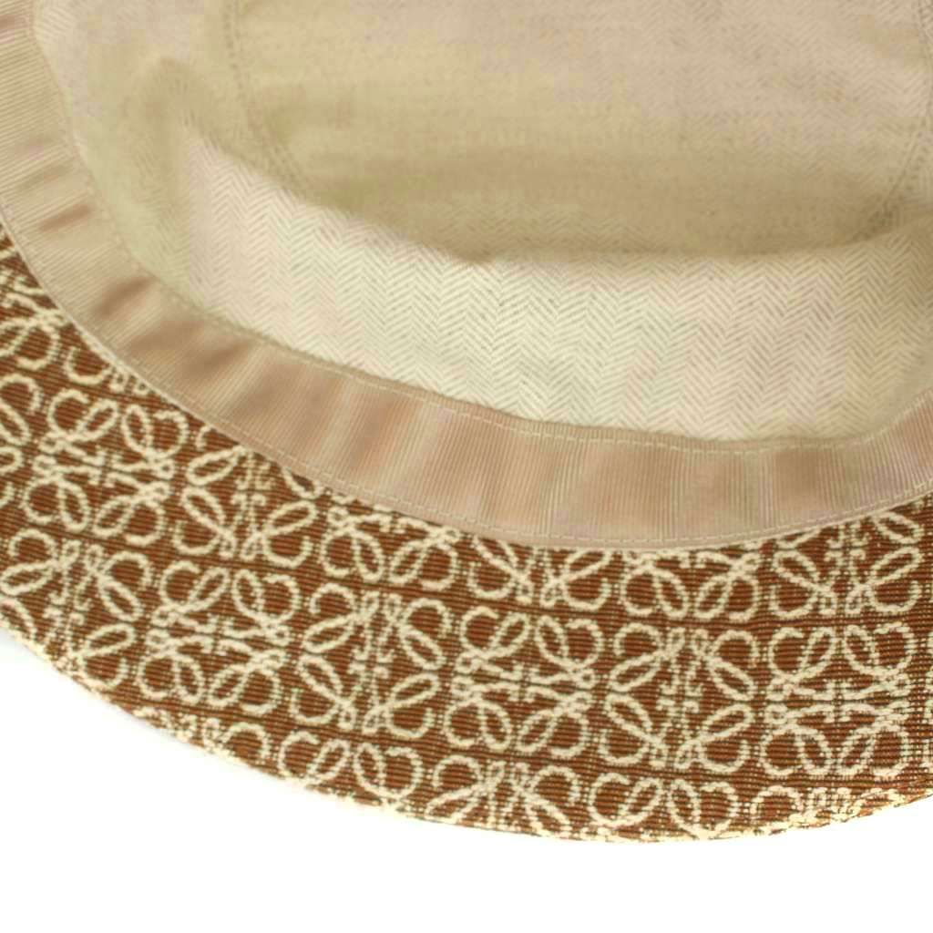 Loewe Anagram Bucket Hat Leather Belt 59 Brown — view 7