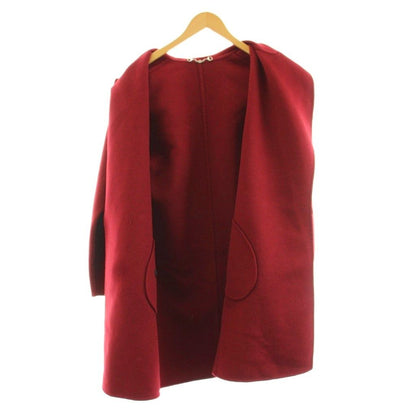 Gucci Wool Coat Long Topper Angora Blend with Belt 38 Red — view 4