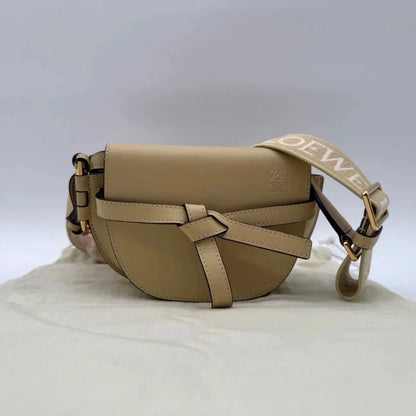 Loewe Shoulder Bag Gate Dual Beige Leather
