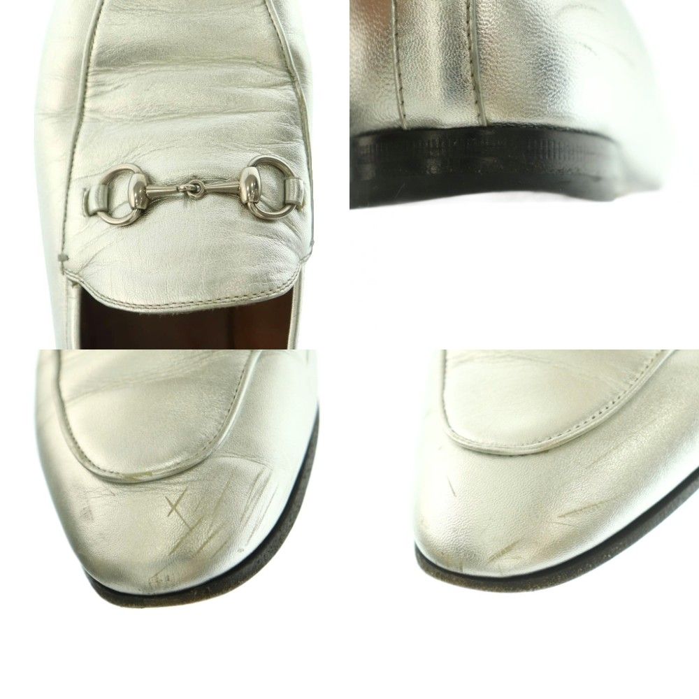 Gucci Diy Loafers Horsebit Metallic Cles the 37.5 Silver Color — view 8