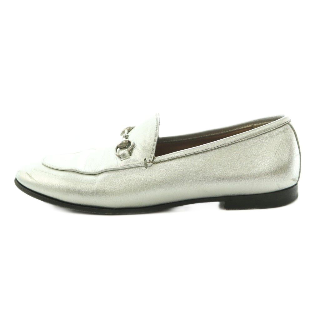 Gucci Diy Loafers Horsebit Metallic Cles the 37.5 Silver Color — view 2