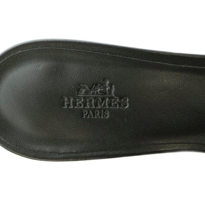 Hermes Oasis Sandals Logo 38.5..0 cm Green Black — view 8