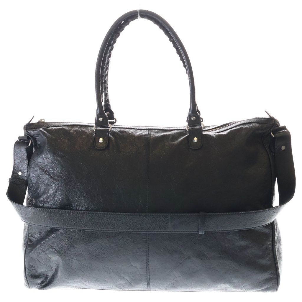 Balenciaga Classic Weekender Boston Bag Black Leather Silver — view 2