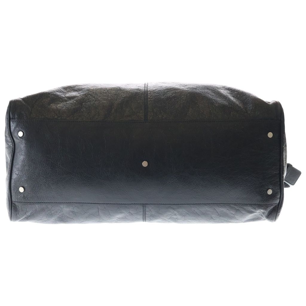 Balenciaga Classic Weekender Boston Bag Black Leather Silver — view 4