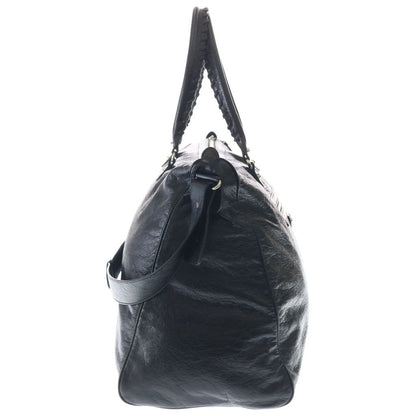 Balenciaga Classic Weekender Boston Bag Black Leather Silver — view 3