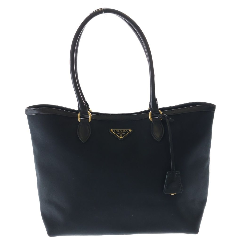 Prada Tessuto Tote Black Nylon Gold