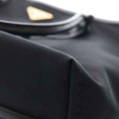 Prada Tessuto Tote Black Nylon Gold — view 6