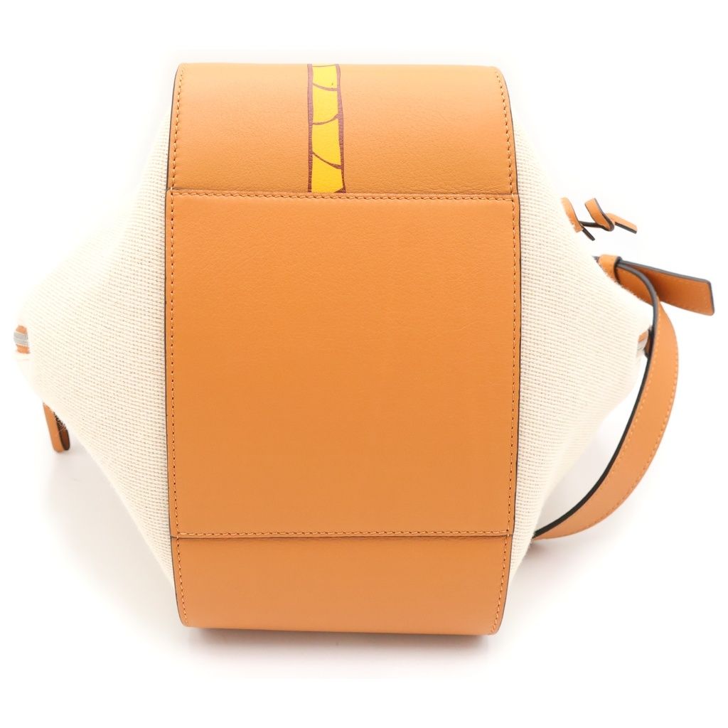 Loewe Ken Price Hammock Small Canvas Leather 2-Way Bag Brown Beige Silver — view 4
