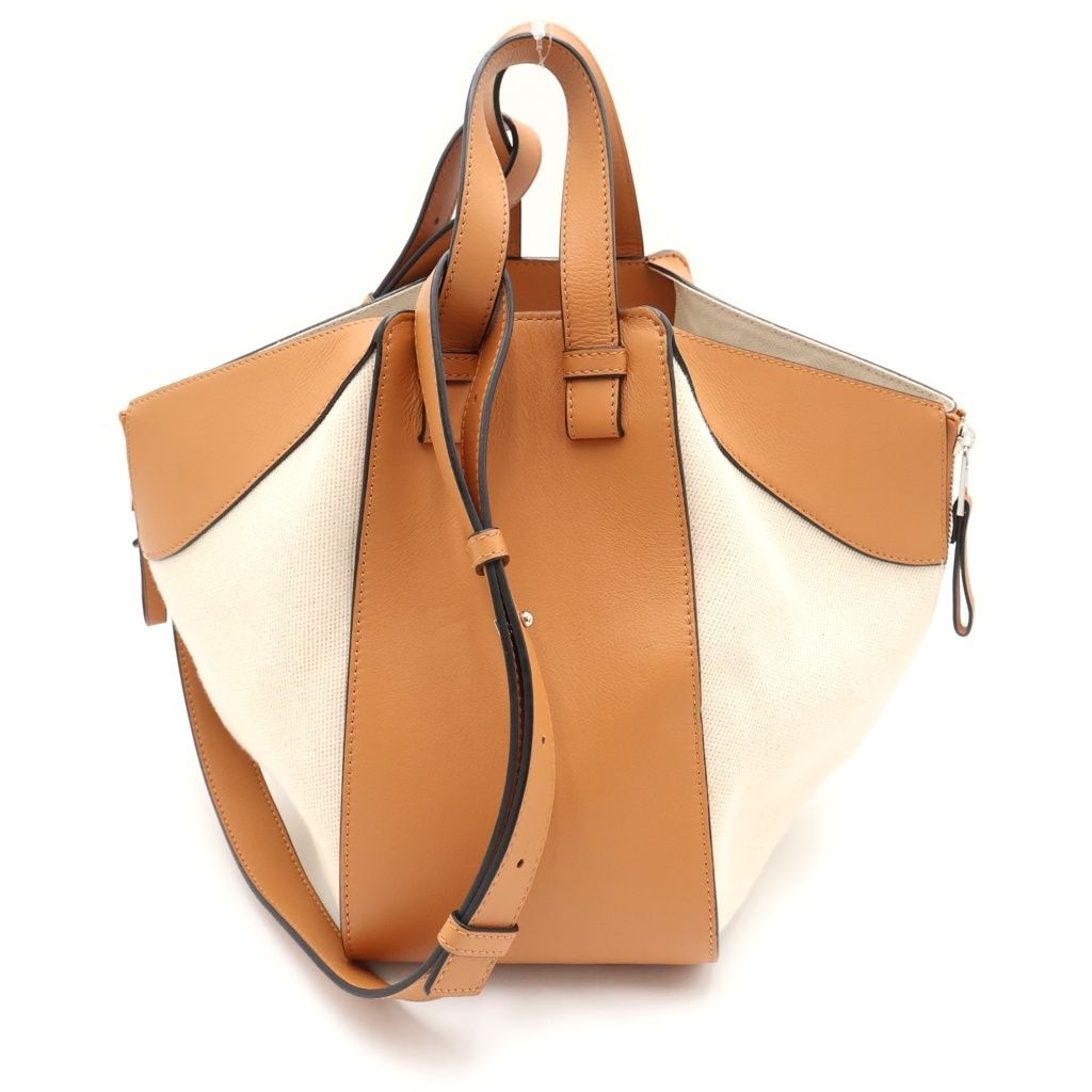 Loewe Ken Price Hammock Small Canvas Leather 2-Way Bag Brown Beige Silver — view 2