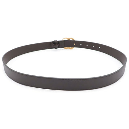 Gucci Double Logo Buckle Leather Belt Gold Brown — view 2