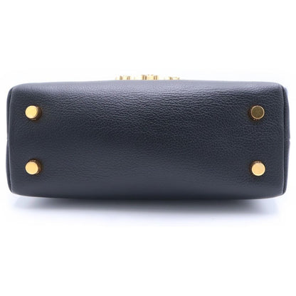 Celine Triomphe Teen Nino Leather 2-Way Shoulder Handbag Black Gold — view 4