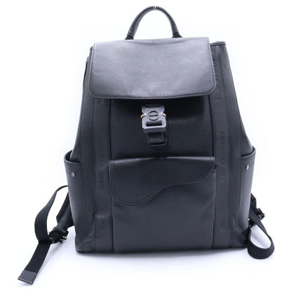 Dior Saddle Leather Backpack Black