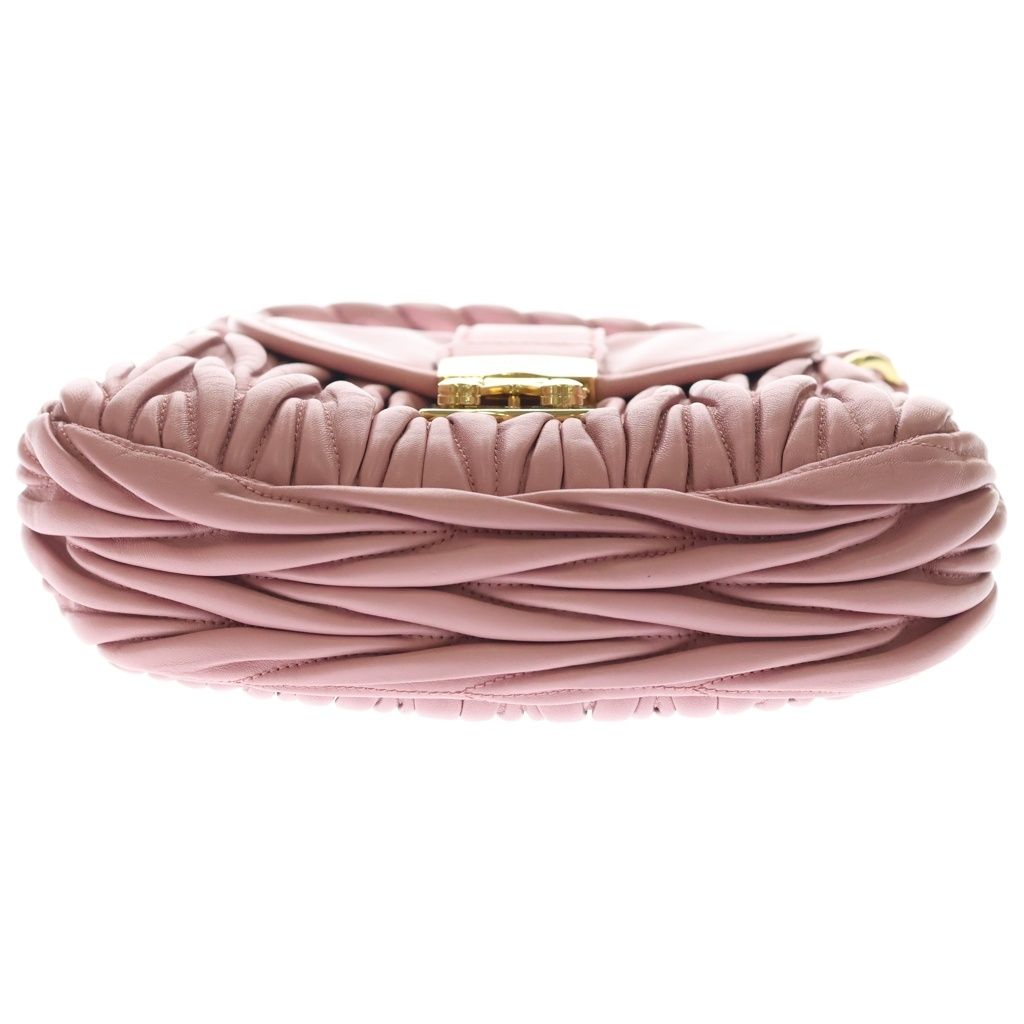 Miu Miu Matelasse Leather 2-Way Shoulder Bag Pink — view 4