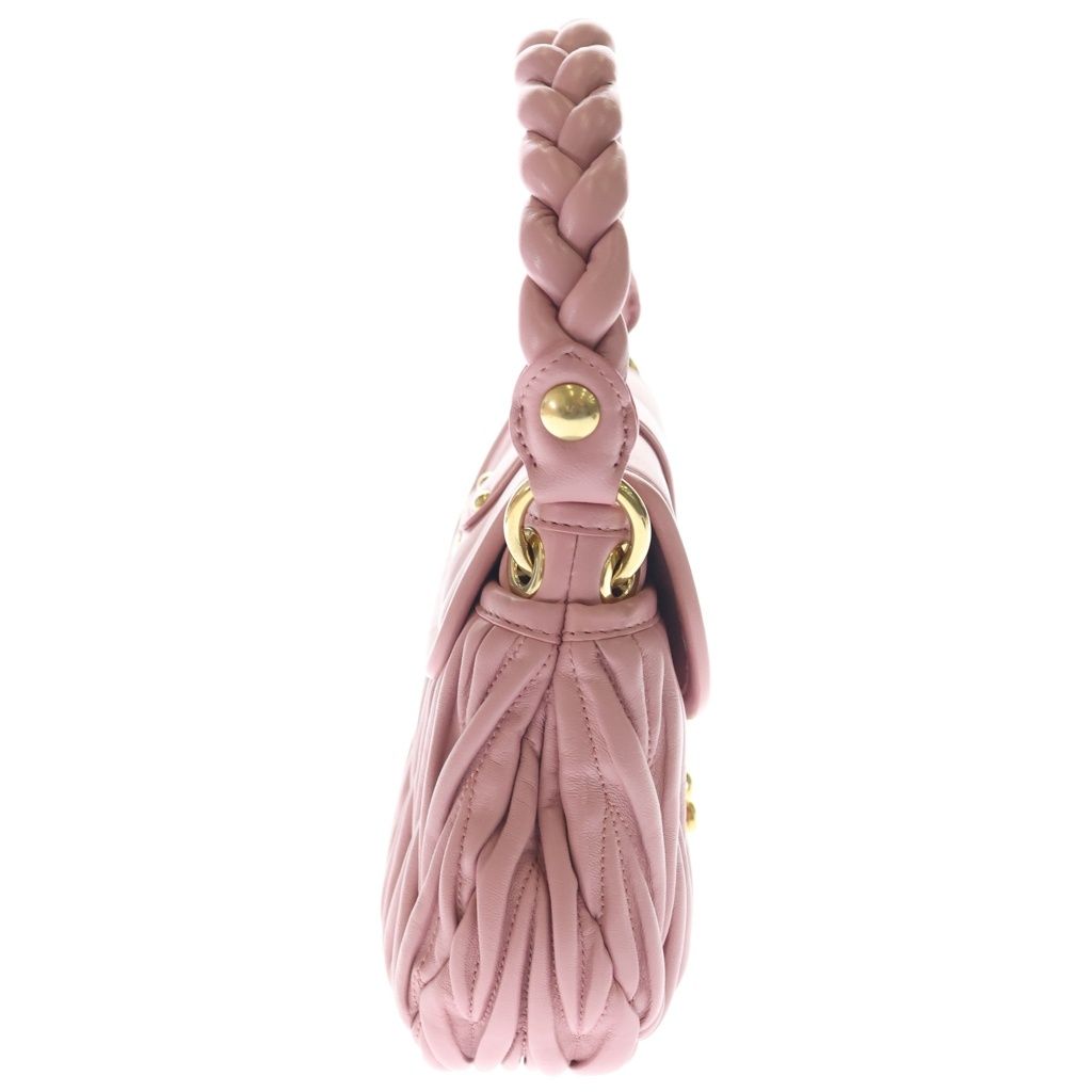 Miu Miu Matelasse Leather 2-Way Shoulder Bag Pink — view 3