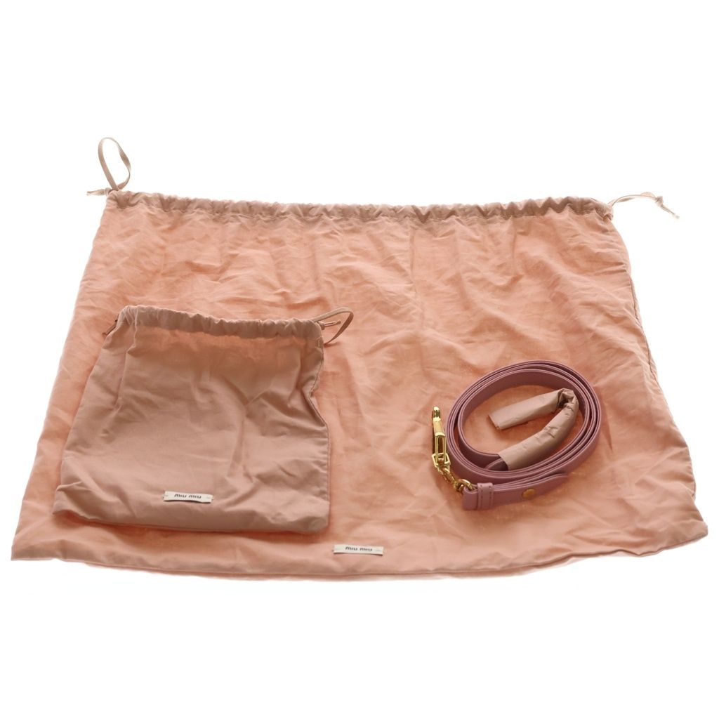 Miu Miu Matelasse Leather 2-Way Shoulder Bag Pink — view 7