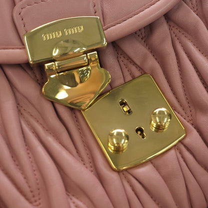 Miu Miu Matelasse Leather 2-Way Shoulder Bag Pink — view 6