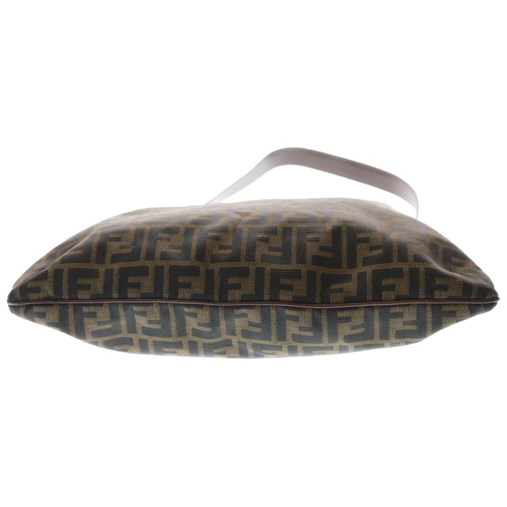 Fendi Zucca Shoulder Bag Brown Canvas Leather — view 4