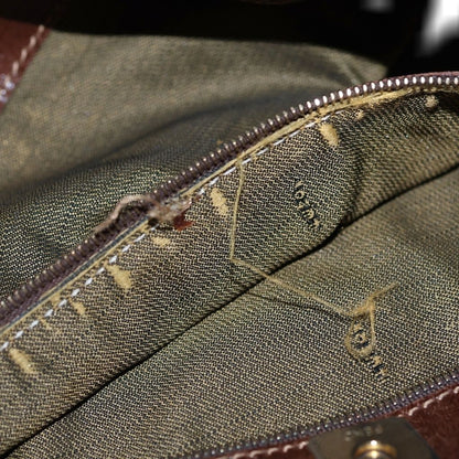 Fendi Zucca Shoulder Bag Brown Canvas Leather — view 6
