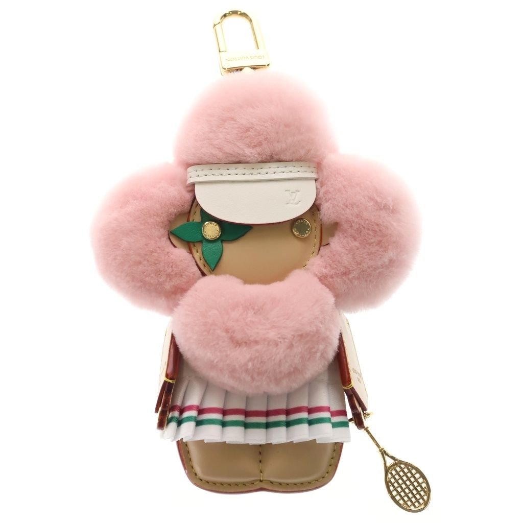 Louis Vuitton Bag Charm Vivienne Fashionista Brown Leather