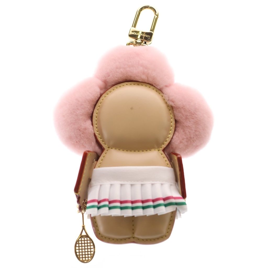 Louis Vuitton Bag Charm Vivienne Fashionista Brown Leather — view 2