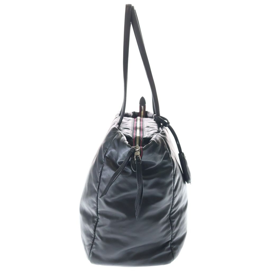 Prada Nappa Leather Tote Black Pink Silver — view 3