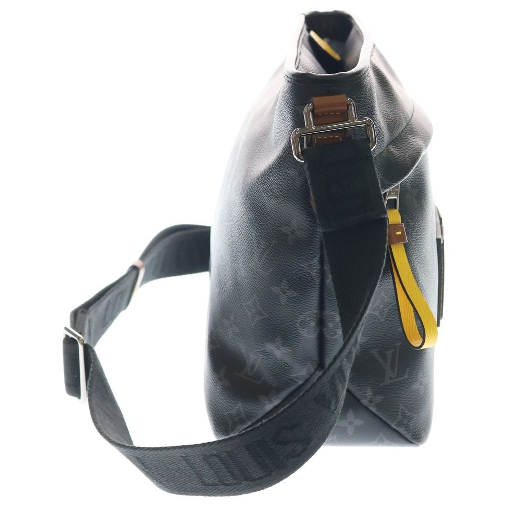 Louis Vuitton Gaston Label Besace Zip MM Shoulder Bag Black Brown Yellow — view 3