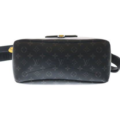 Louis Vuitton Gaston Label Besace Zip MM Shoulder Bag Black Brown Yellow — view 4