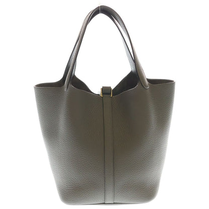 Hermes Picotin Lock MM Grime Taurillon Clemence Handbag Gold — view 2
